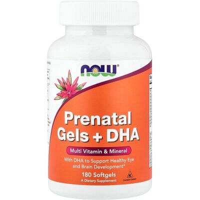 NOW Foods Prenatal Gels + DHA - 180 Softgels NOW Foods Prenatal Gels + DHA - 180 Softgels