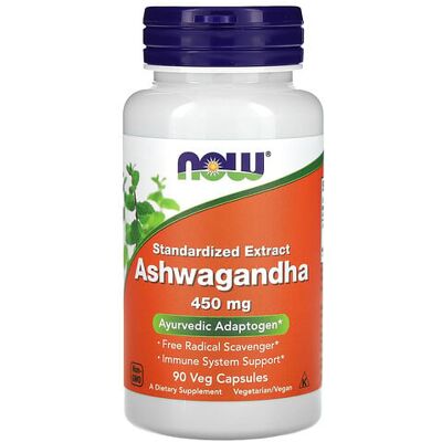 NOW Foods Ashwagandha 450mg - Stress Relief & Immunity Support NOW Foods Ashwagandha 450mg - Stress Relief & Immunity Support