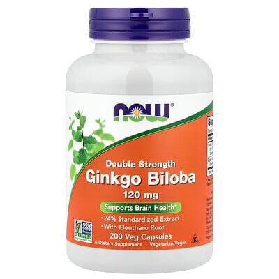 NOW Foods Ginkgo Biloba Double Strength 120mg - Dietary Supplement NOW Foods Ginkgo Biloba Double Strength 120mg - Dietary Supplement