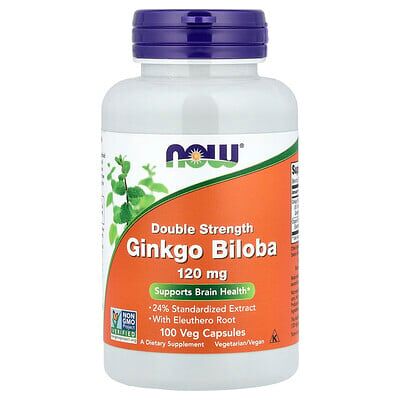 NOW Foods Ginkgo Biloba Double Strength 120mg - Vegetarian Capsules NOW Foods Ginkgo Biloba Double Strength 120mg - Vegetarian Capsules