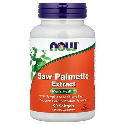NOW Foods Saw Palmetto Extract with Pumpkin Seed Oil and Zinc - Men's Health Support NOW Foods Saw Palmetto Extract with Pumpkin Seed Oil and Zinc - Men's Health Support