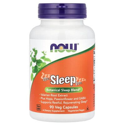 NOW Foods Sleep Botanical Sleep Blend - Sleep Aid - 90 Veggie Capsules NOW Foods Sleep Botanical Sleep Blend - Sleep Aid - 90 Veggie Capsules