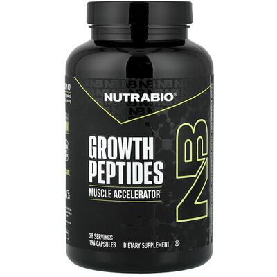 NutraBio, Growth Peptides, 196 Capsules NutraBio, Growth Peptides, 196 Capsules