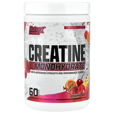 Nutrex Research, Creatine Monohydrate, Fruit Punch, 13.76 oz (390 g) Nutrex Research, Creatine Monohydrate, Fruit Punch, 13.76 oz (390 g)