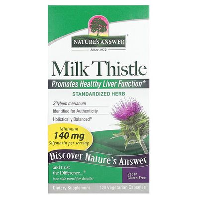 Nature's Answer Milk Thistle - 120 Veggie Capsules Nature's Answer Milk Thistle - 120 Veggie Capsules