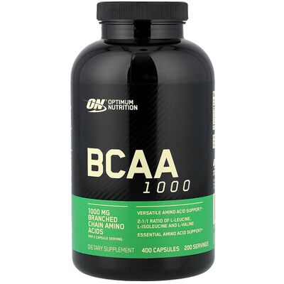 Optimum Nutrition, BCAA 1000, 400 Capsules Optimum Nutrition, BCAA 1000, 400 Capsules