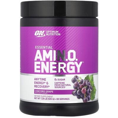 Optimum Nutrition, Essential Amin.O. Energy®, Concord Grape, 1.29 lb (585 g) Optimum Nutrition, Essential Amin.O. Energy®, Concord Grape, 1.29 lb (585 g)