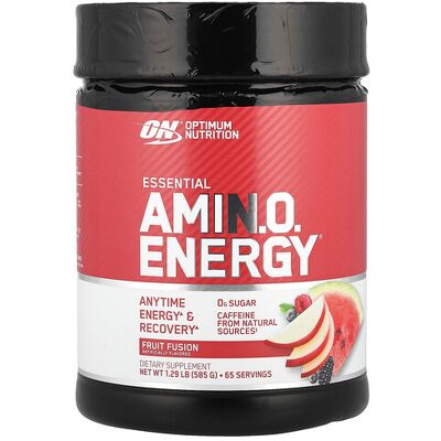 Optimum Nutrition, Essential Amin.O. Energy®, Fruit Fusion, 1.29 lb (585 g) Optimum Nutrition, Essential Amin.O. Energy®, Fruit Fusion, 1.29 lb (585 g)
