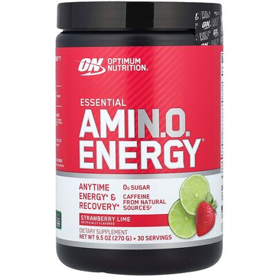 Optimum Nutrition, Essential Amin.O. Energy®, Strawberry Lime, 9.5 oz (270 g) Optimum Nutrition, Essential Amin.O. Energy®, Strawberry Lime, 9.5 oz (270 g)