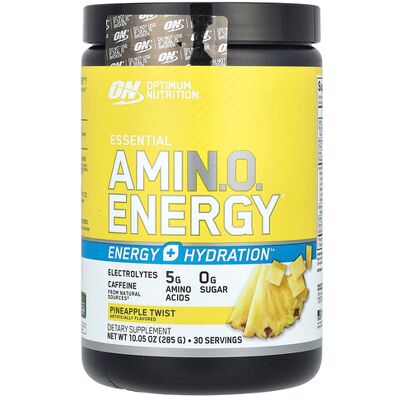 Optimum Nutrition, Essential Amin.O. Energy®, Pineapple Twist, 10.05 oz (285 g) Optimum Nutrition, Essential Amin.O. Energy®, Pineapple Twist, 10.05 oz (285 g)