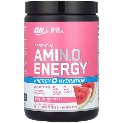 Optimum Nutrition, Essential Amin.O. Energy®, Watermelon Splash, 10.05 oz (285 g) Optimum Nutrition, Essential Amin.O. Energy®, Watermelon Splash, 10.05 oz (285 g)