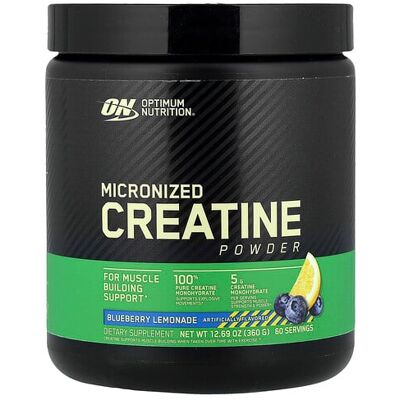 Optimum Nutrition, Micronized Creatine Powder, Blueberry Lemonade, 12.69 oz (360 g) Optimum Nutrition, Micronized Creatine Powder, Blueberry Lemonade, 12.69 oz (360 g)