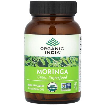 Organic India Moringa - 90 Veggie Capsules - Dietary Supplement Organic India Moringa - 90 Veggie Capsules - Dietary Supplement