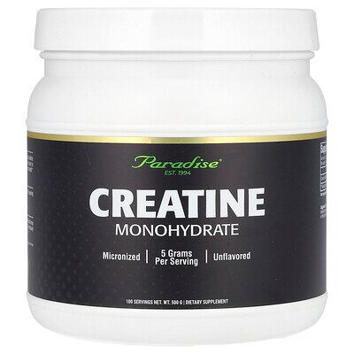 Paradise Herbs, Creatine Monohydrate, Unflavored, 500 g Paradise Herbs, Creatine Monohydrate, Unflavored, 500 g