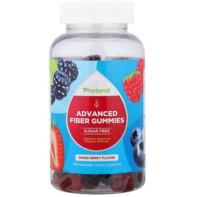 Phytoral, Advanced Fiber Gummies, Sugar Free, Mixed Berry, 120 Gummies Phytoral, Advanced Fiber Gummies, Sugar Free, Mixed Berry, 120 Gummies