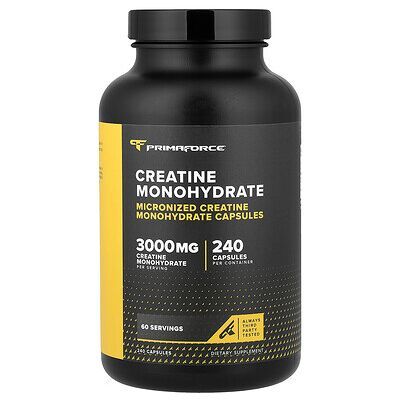 Primaforce, Creatine Monohydrate, 240 Capsules (750 mg per Capsule) Primaforce, Creatine Monohydrate, 240 Capsules (750 mg per Capsule)