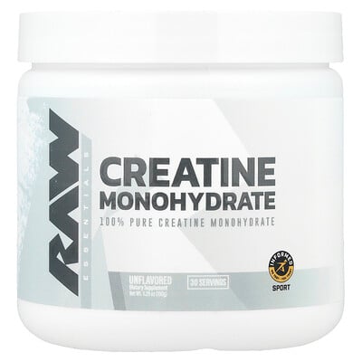 Raw Nutrition, Essentials, Creatine Monohydrate, Unflavored, 5.29 oz (150 g) Raw Nutrition, Essentials, Creatine Monohydrate, Unflavored, 5.29 oz (150 g)