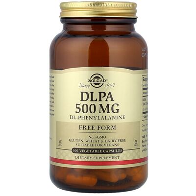 Solgar, DLPA, 500 mg, 100 Vegetable Capsules Solgar, DLPA, 500 mg, 100 Vegetable Capsules