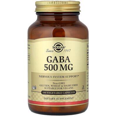 Solgar GABA 500 mg - Dietary Supplement - Nervous System Support Solgar GABA 500 mg - Dietary Supplement - Nervous System Support