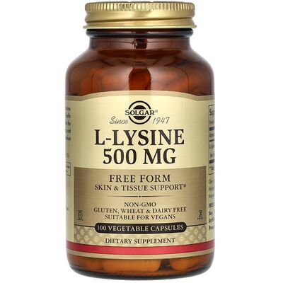 Solgar L-Lysine Free Form 500mg - Dietary Supplement Solgar L-Lysine Free Form 500mg - Dietary Supplement