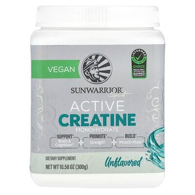 Sunwarrior, Sport, Active Creatine Monohydrate, Unflavored, 10.58 oz (300 g) Sunwarrior, Sport, Active Creatine Monohydrate, Unflavored, 10.58 oz (300 g)