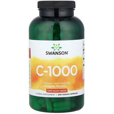 Swanson Vitamin C 1000mg with Rose Hips - Dietary Supplement Swanson Vitamin C 1000mg with Rose Hips - Dietary Supplement
