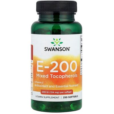 Swanson Vitamin E Mixed Tocopherols 250 Capsules - Supplement Swanson Vitamin E Mixed Tocopherols 250 Capsules - Supplement