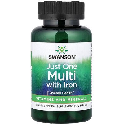 Swanson Multi with Iron Century Formula - Multivitamin 130 Tablets Swanson Multi with Iron Century Formula - Multivitamin 130 Tablets