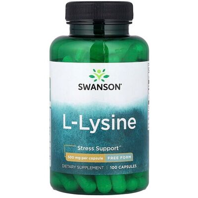 Swanson L-Lysine 500mg Free Form Capsules - Dietary Supplements Swanson L-Lysine 500mg Free Form Capsules - Dietary Supplements