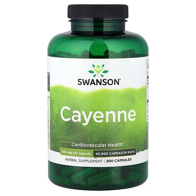 Swanson Cayenne 450mg Capsules - Supports Circulatory & Heart Health Swanson Cayenne 450mg Capsules - Supports Circulatory & Heart Health