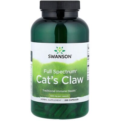 Swanson Cat's Claw 500 MG 250 Capsules - Dietary Supplements Swanson Cat's Claw 500 MG 250 Capsules - Dietary Supplements
