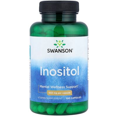 Swanson Inositol 650 mg - Nervous System Support - 100 Capsules Swanson Inositol 650 mg - Nervous System Support - 100 Capsules