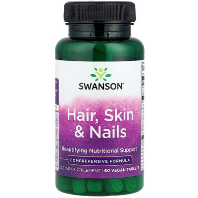 Swanson Hair, Skin & Nails 60 Tablets - Vitamins & Supplements Swanson Hair, Skin & Nails 60 Tablets - Vitamins & Supplements