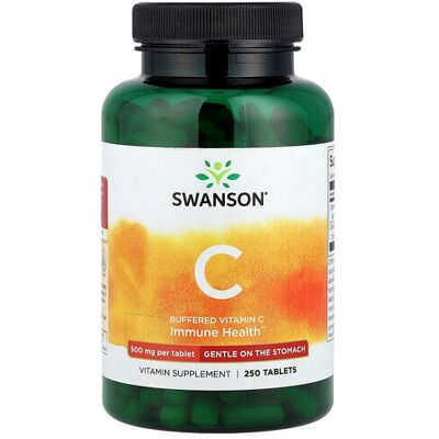 Swanson Buffered Vitamin C 500mg - 250 Tablets Swanson Buffered Vitamin C 500mg - 250 Tablets