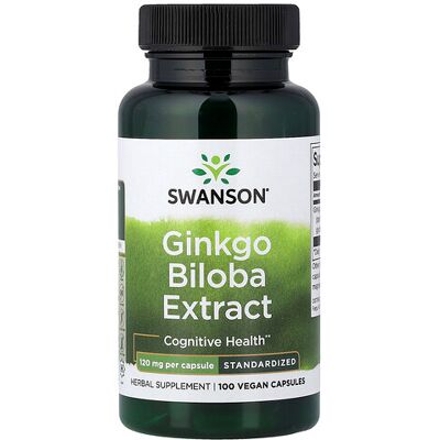 Swanson Ginkgo Biloba Extract 120mg - 100 Capsules Swanson Ginkgo Biloba Extract 120mg - 100 Capsules