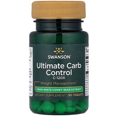Swanson Vitamins, Ultimate Carb Control C-120X, 90 Tablets (33.3 mg per Tablet) Swanson Vitamins, Ultimate Carb Control C-120X, 90 Tablets (33.3 mg per Tablet)