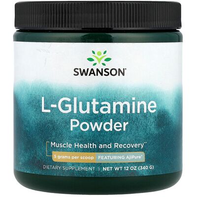 Swanson AjiPure L-Glutamine Powder 340g - Dietary Supplement Swanson AjiPure L-Glutamine Powder 340g - Dietary Supplement