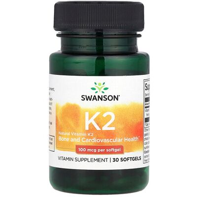 Swanson Vitamin K2 Natural 100 Mcg Dietary Supplements - Bone & Heart Health Swanson Vitamin K2 Natural 100 Mcg Dietary Supplements - Bone & Heart Health
