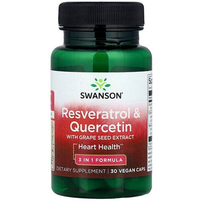 Swanson Resveratrol & Quercetin Capsules 30 - Dietary Supplement Swanson Resveratrol & Quercetin Capsules 30 - Dietary Supplement