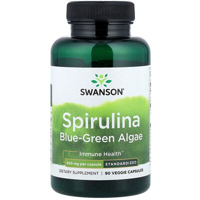 Swanson Spirulina Blue-Green Algae - 90 Capsules Swanson Spirulina Blue-Green Algae - 90 Capsules