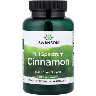 Swanson Full Spectrum Cinnamon - 375mg, 180 capsules Swanson Full Spectrum Cinnamon - 375mg, 180 capsules