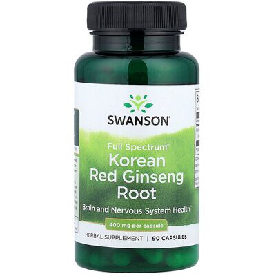 Swanson Full Spectrum Korean Red Ginseng Root 400mg - Dietary Supplement Swanson Full Spectrum Korean Red Ginseng Root 400mg - Dietary Supplement