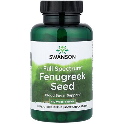 Swanson Fenugreek Seed 610 mg Capsules - Dietary Supplement Swanson Fenugreek Seed 610 mg Capsules - Dietary Supplement
