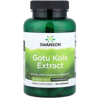 Swanson Gotu Kola Extract 100 mg - Herbal Supplement - 120 Capsules Swanson Gotu Kola Extract 100 mg - Herbal Supplement - 120 Capsules