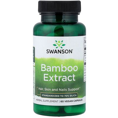 Swanson Bamboo Extract Capsules - Supports Hair, Skin & Nails Swanson Bamboo Extract Capsules - Supports Hair, Skin & Nails