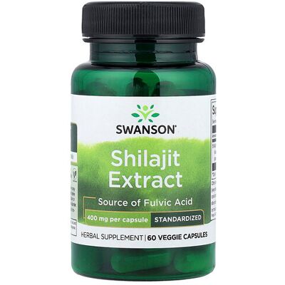 Swanson Brand Shilajit Extract 400mg - Herbal Supplement Swanson Brand Shilajit Extract 400mg - Herbal Supplement