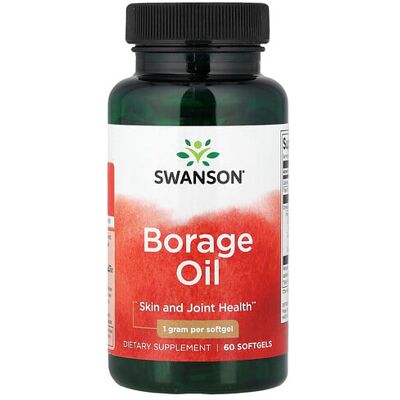 Swanson Borage Oil 1000mg Softgels - Supports Skin & Joints Swanson Borage Oil 1000mg Softgels - Supports Skin & Joints