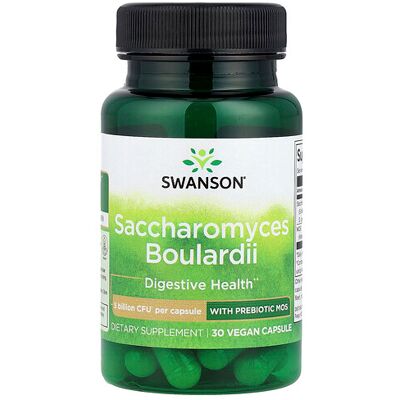 Swanson Saccharomyces Boulardii with Prebiotic MOS - Dietary Supplement Swanson Saccharomyces Boulardii with Prebiotic MOS - Dietary Supplement