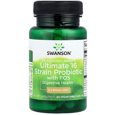 Swanson Ultimate 16 Strain Probiotic with FOS veggie caps (60 pcs.) Swanson Ultimate 16 Strain Probiotic with FOS veggie caps (60 pcs.)