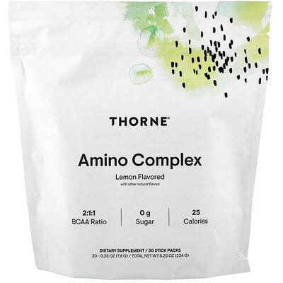 Thorne, Amino Complex, Lemon, 30 Stick Packs, 0.28 oz (7.8 g) Each Thorne, Amino Complex, Lemon, 30 Stick Packs, 0.28 oz (7.8 g) Each